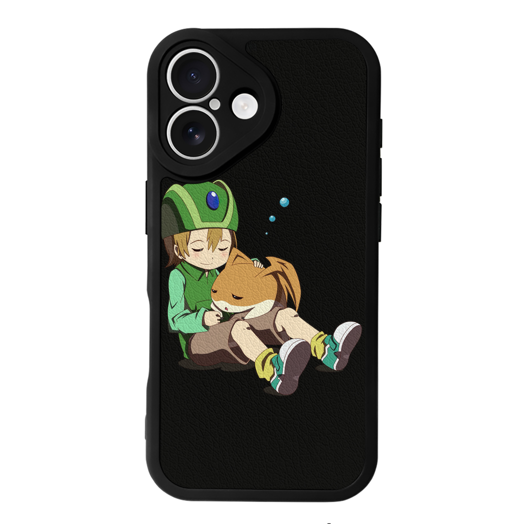 （画像用） Digimon デジタルモンスター/デジモン 【iPhone 16シリーズ対応】シリコンスマホケース（レザー調） 材質：シリコン